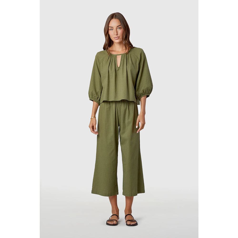 Livro Travel Pants - Chive $198 NWT cotton women's size large